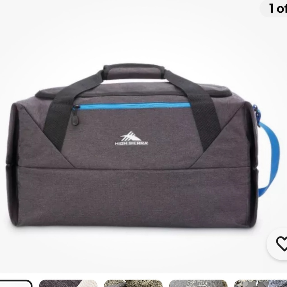 High Sierra Packable DUFFEL BAG, 50 L. Blue. Comes in a pouch. New!